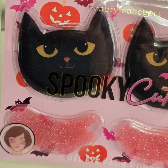 Cute Spooky Cooling Gel Eye Pads | Black Cat, Glitter, Spa Day, Girl's Night NEW - Picture 3 of 4